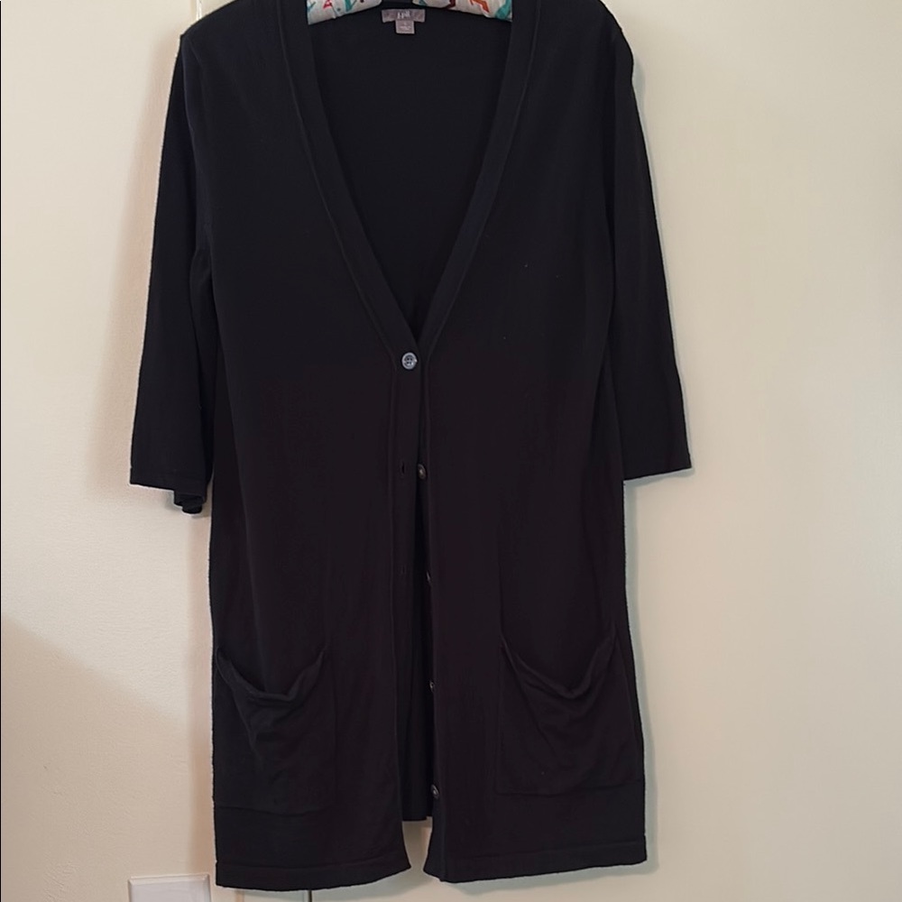 J. Jill Classic Black Knit Sweater